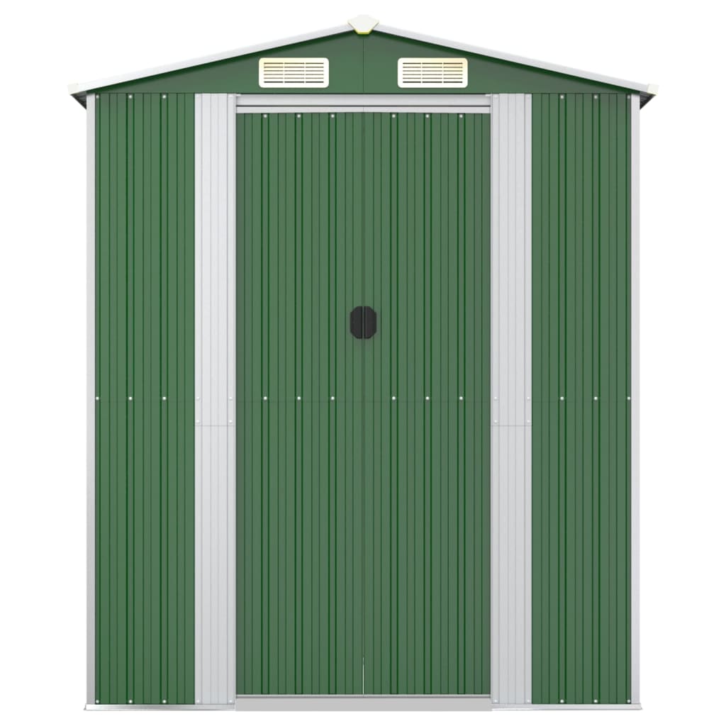 Vidaxl Garden Shed 192x108x223 cm galvanisert stålgrønn