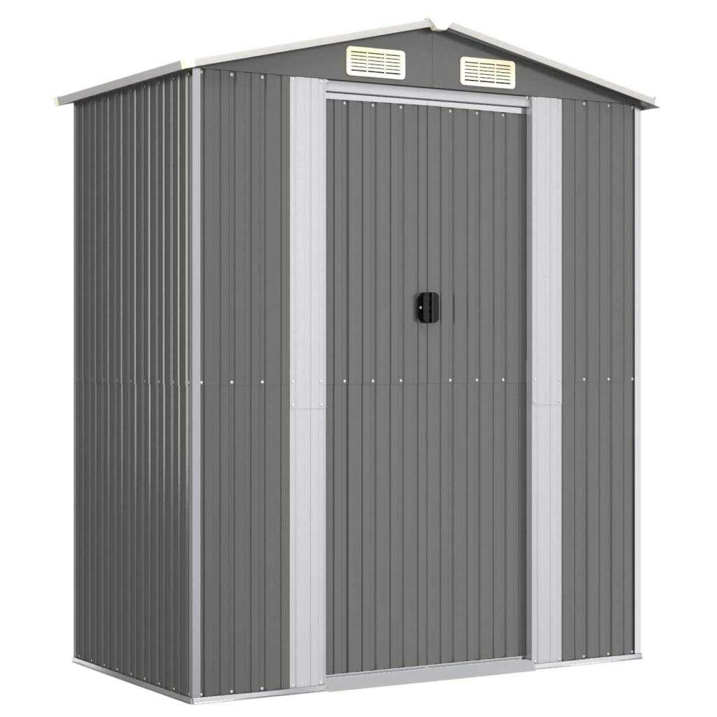 Vidaxl Garden Shed 192x108x223 cm galvanisert stål lys grå