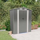 Vidaxl Garden Shed 192x108x223 cm galvanisert stål lys grå