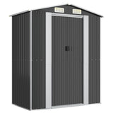 Vidaxl Garden Shed 192x108x223 cm galvanisert stål Antracitt -farget