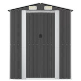 Vidaxl Garden Shed 192x108x223 cm galvanisert stål Antracitt -farget