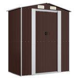 Vidaxl Garden Shed 192x108x223 cm galvanisert stål mørkebrun