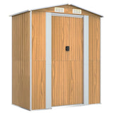 Vidaxl Garden Shed 192x108x223 cm galvanisert stål lysebrun