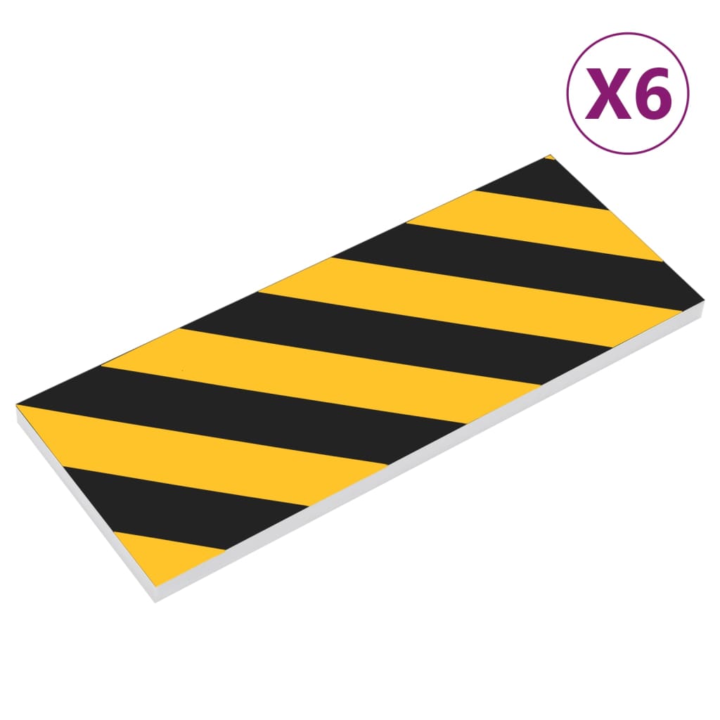 Vidaxl Wall Protecteurs 6 ST 50x10x2 cm mousse EVA jaune et noir
