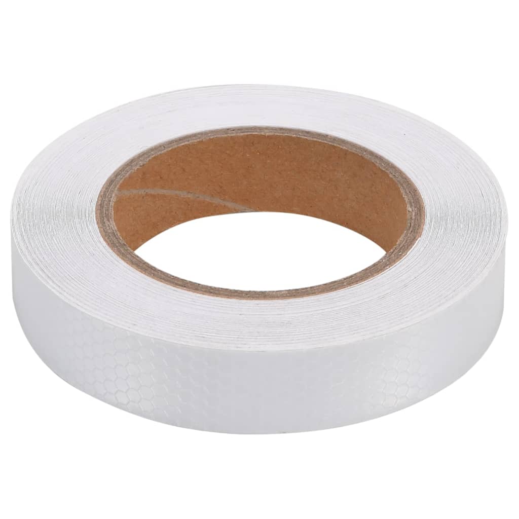 Vidaxl refléte du ruban 2,5 cm x 20 m PVC blanc