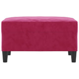 Vidaxl voetenbank 70x55x41 cm fluweel wijnrood