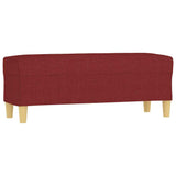 Vidaxl bankje 100x35x41 cm stof wijnrood