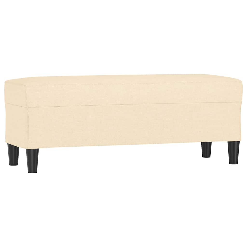 Vidaxl bankje 100x35x41 cm stof crèmekleurig