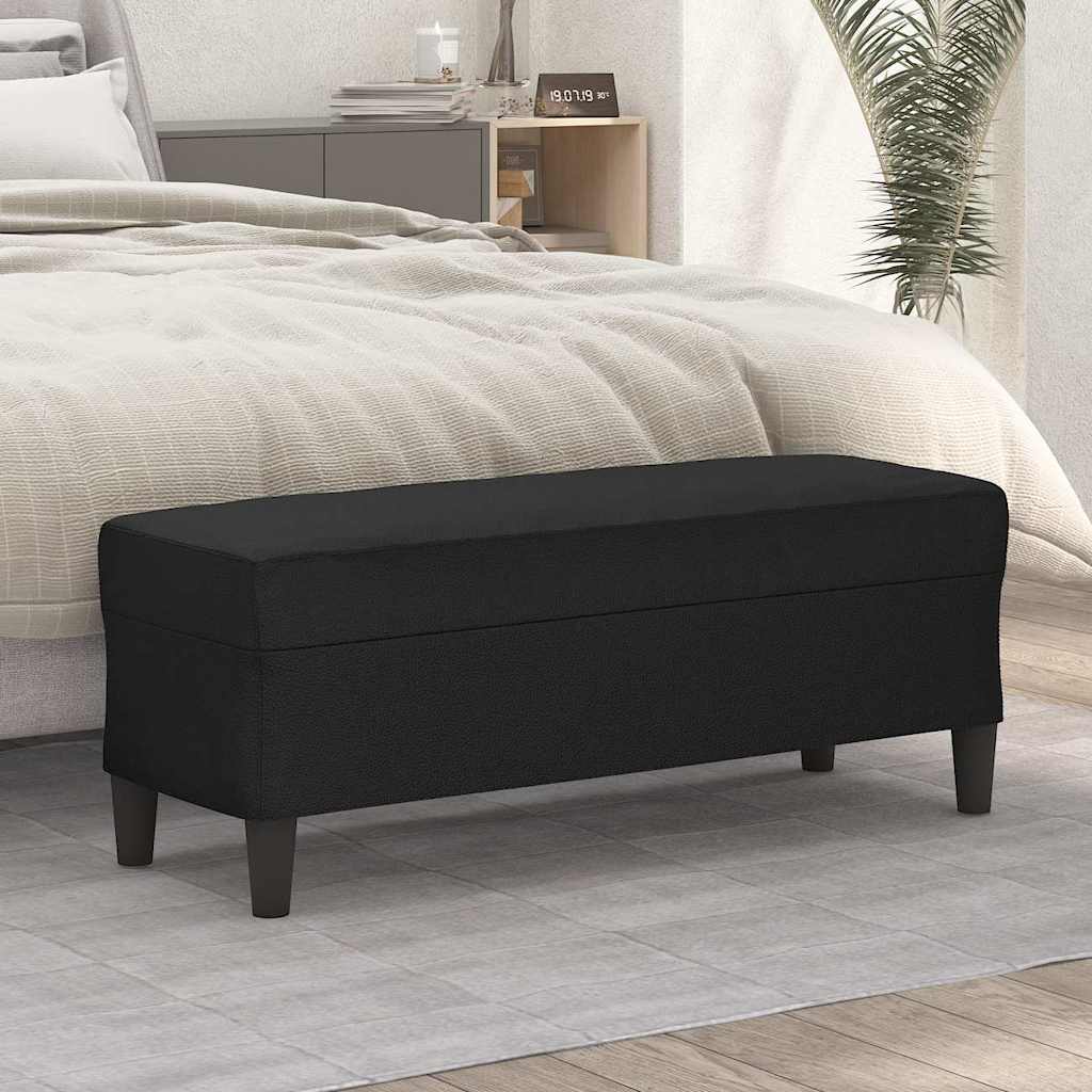 Vidaxl bankje 100x35x41 cm kunstleer zwart
