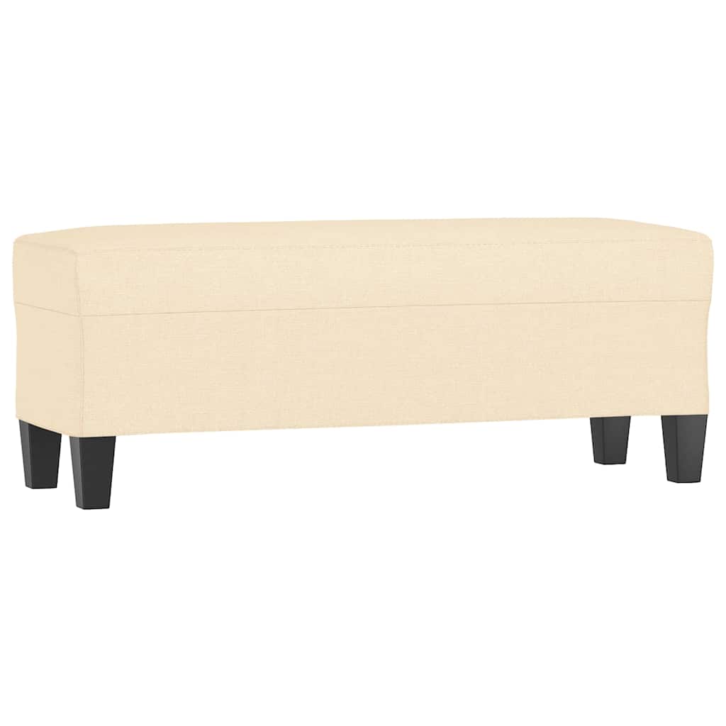 Vidaxl bankje 100x35x41 cm stof crèmekleurig