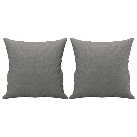Vidaxl Coussins décoratifs 2 ST 40x40 cm Tissu gris foncé