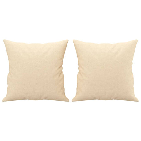 Vidaxl Coussins décoratifs 2 PCS 40x40 cm Crème de tissu -colore