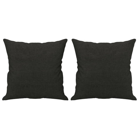 Vidaxl Coussins décoratifs 2 ST 40x40 cm Tissu noir