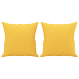 Vidaxl Coussins décoratifs 2 ST 40x40 cm Tissu jaune clair