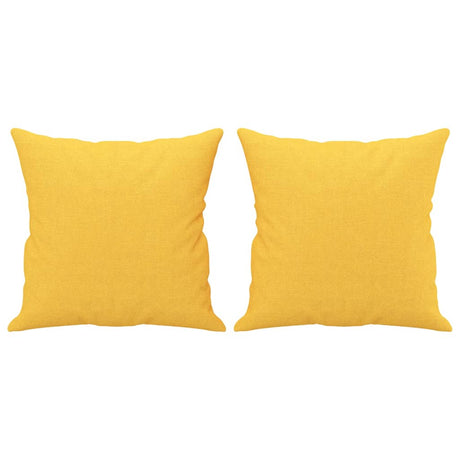 Vidaxl Coussins décoratifs 2 ST 40x40 cm Tissu jaune clair