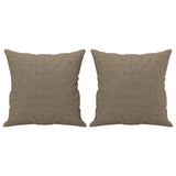 Vidaxl Coussins décoratifs 2 ST 40x40 cm tissu taupe