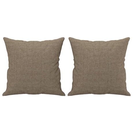 Vidaxl Coussins décoratifs 2 ST 40x40 cm tissu taupe