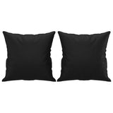 Vidaxl Coussins décoratifs 2 ST 40x40 cm en cuir artificiel noir