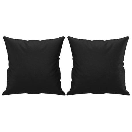 Vidaxl Coussins décoratifs 2 ST 40x40 cm en cuir artificiel noir