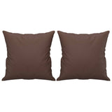 Vidaxl Coussins décoratifs 2 ST 40x40 cm en cuir artificiel marron