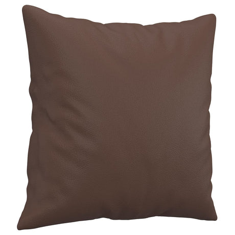 Vidaxl Coussins décoratifs 2 ST 40x40 cm en cuir artificiel marron