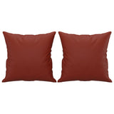Vidaxl Coussins décoratifs 2 ST 40x40 cm Vin en cuir artificiel rouge