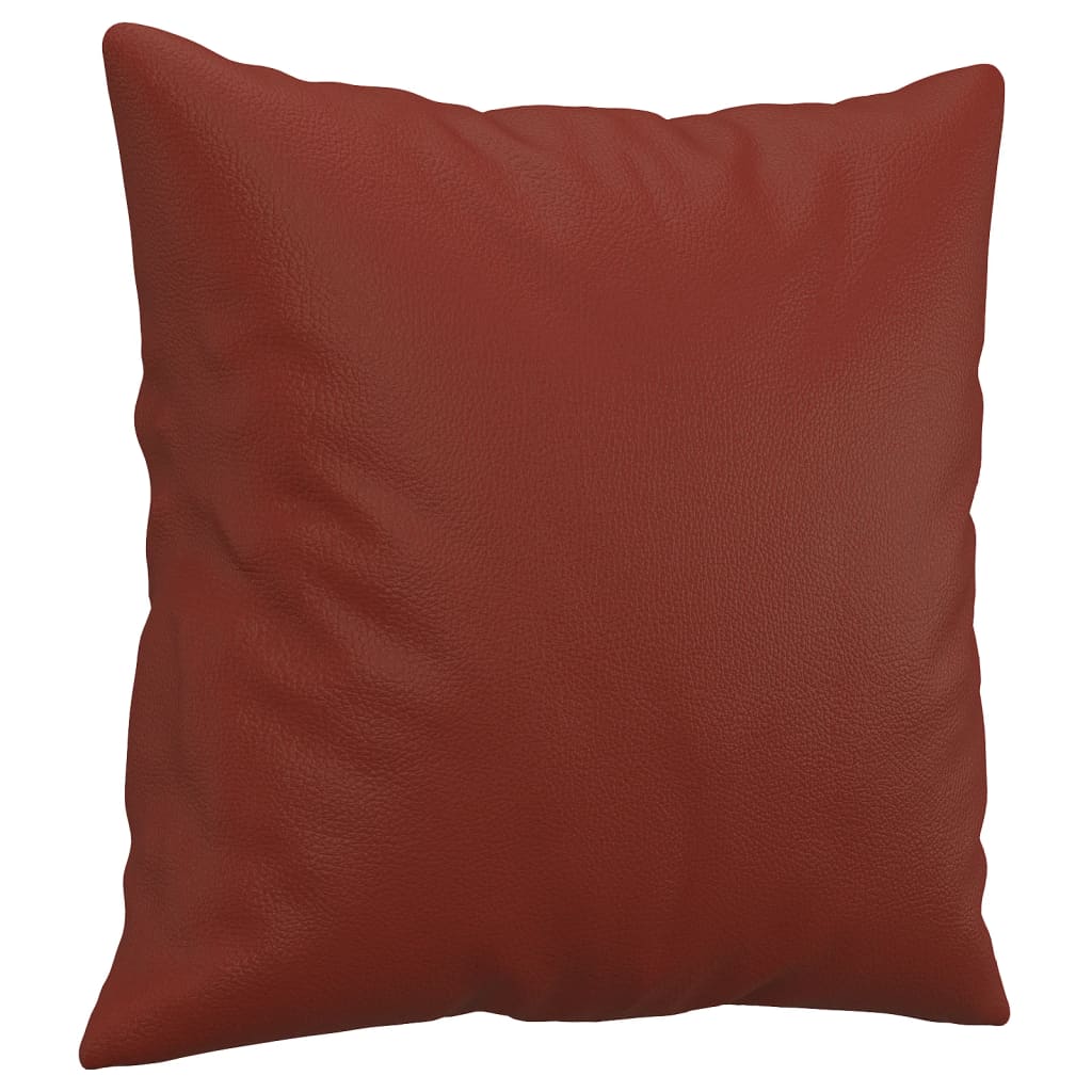 Vidaxl decorative cushions 2 st 40x40 cm artificial leather wine red