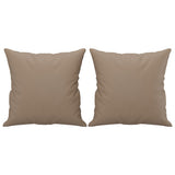 Vidaxl Coussins décoratifs 2 PCS 40x40 cm Cappuccino en cuir artificiel