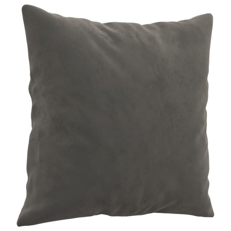 Vidaxl Coussins décoratifs 2 ST 40x40 cm en velours gris foncé