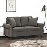 Vidaxl Coussins décoratifs 2 ST 40x40 cm en velours gris foncé
