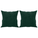 Vidaxl Coussins décoratifs 2 ST 40x40 cm Velvet vert foncé