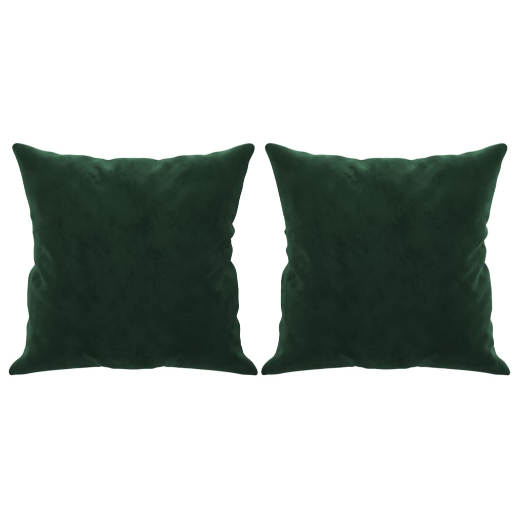 Cuscini decorativi Vidaxl 2 ST 40x40 cm Verde scuro