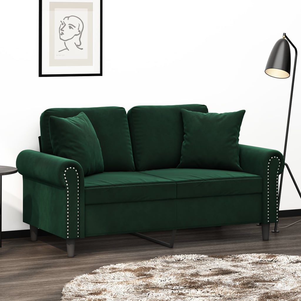 Cuscini decorativi Vidaxl 2 ST 40x40 cm Verde scuro