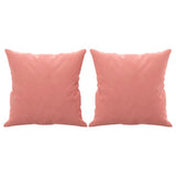 Vidaxl Coussins décoratifs 2 ST 40x40 cm en velours rose