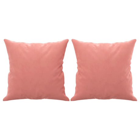 Vidaxl Coussins décoratifs 2 ST 40x40 cm en velours rose