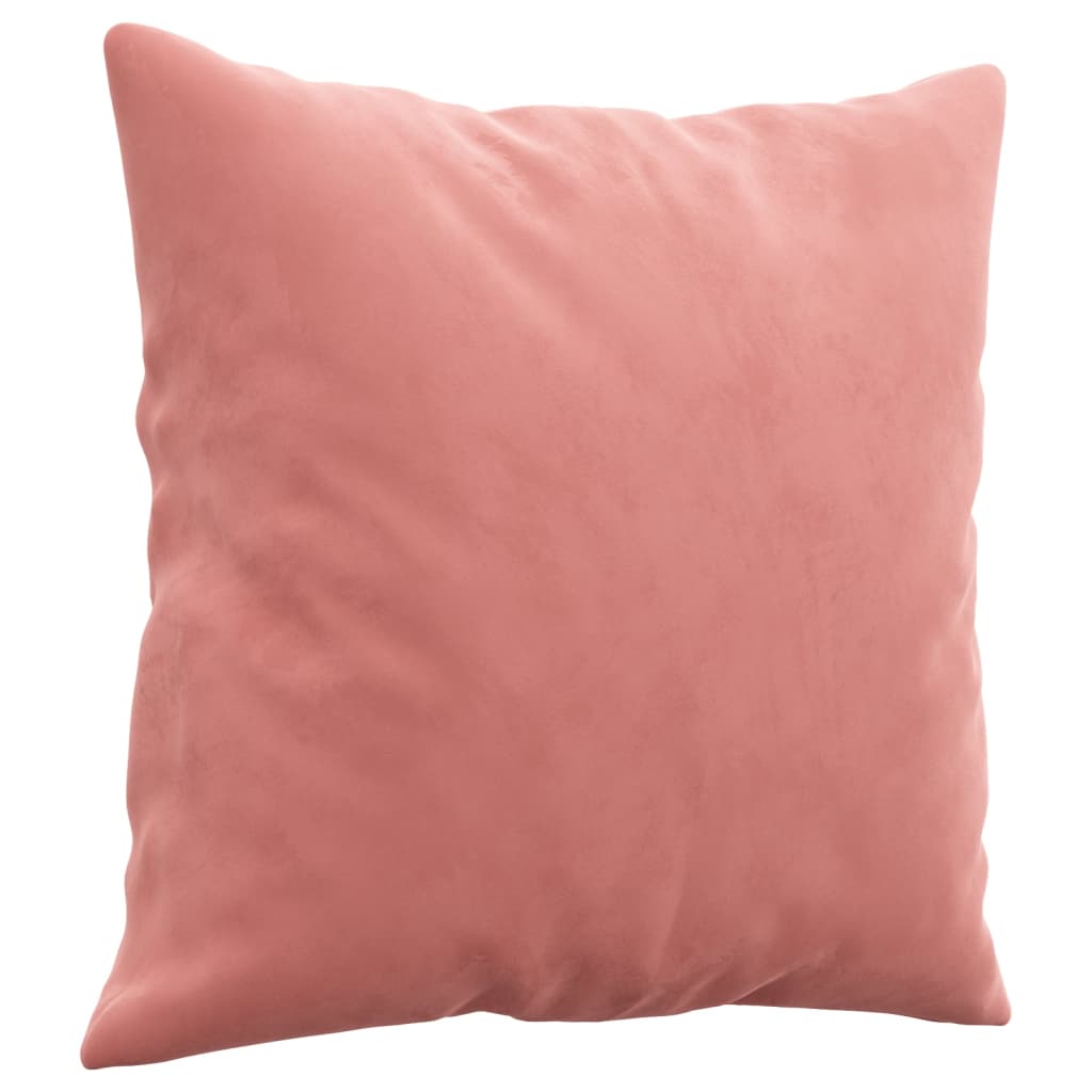 Vidaxl Coussins décoratifs 2 ST 40x40 cm en velours rose