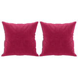 Vidaxl Coussins décoratifs 2 ST 40x40 cm Velvet Wine rouge