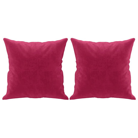 Vidaxl Coussins décoratifs 2 ST 40x40 cm Velvet Wine rouge