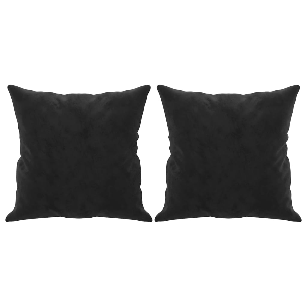 Vidaxl decorative cushions 2 st 40x40 cm velvet black