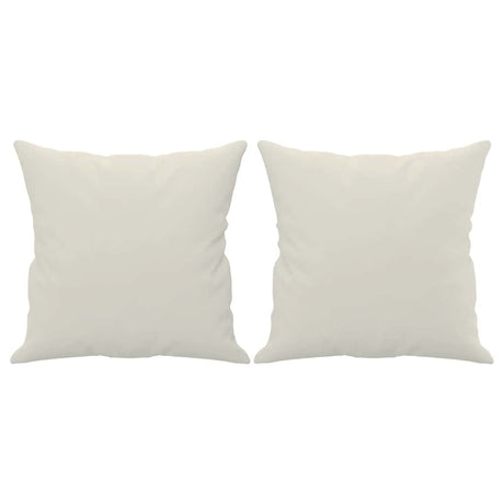 Vidaxl Coussins décoratifs 2 ST 40x40 cm Velvet Crème colorée
