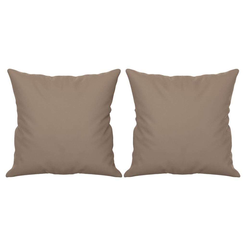 Vidaxl dekorativ Këssen 2 PCs 40x40 cm Microfiber Stoff Taupe