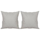 Vidaxl Coussins décoratifs 2 PCS 40x40 cm Tissu de microfibre gris clair