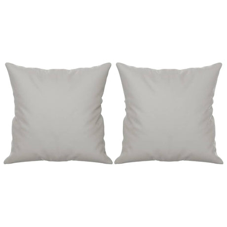 Vidaxl Coussins décoratifs 2 PCS 40x40 cm Tissu de microfibre gris clair