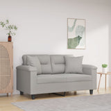Vidaxl Coussins décoratifs 2 PCS 40x40 cm Tissu de microfibre gris clair