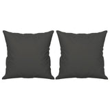 Vidaxl Coussins décoratifs 2 ST 40x40 cm Tissu de microfibre gris foncé