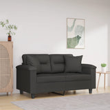 Vidaxl Coussins décoratifs 2 ST 40x40 cm Tissu de microfibre gris foncé