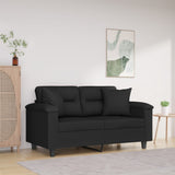 Vidaxl Coussins décoratifs 2 PCS 40x40 cm Tissu de microfibre noir