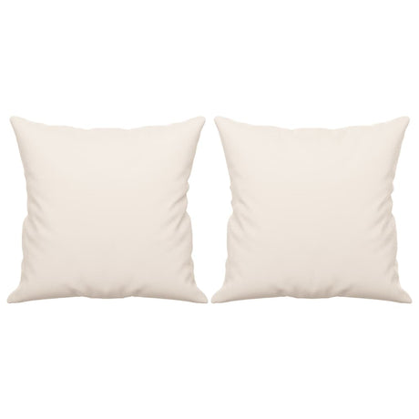 Vidaxl Coussins décoratifs 2 PCS 40x40 cm Tissu de microfibre beige