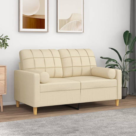 Vidaxl Coussins décoratifs 2 ST 15x50 cm Tissu crème colorée