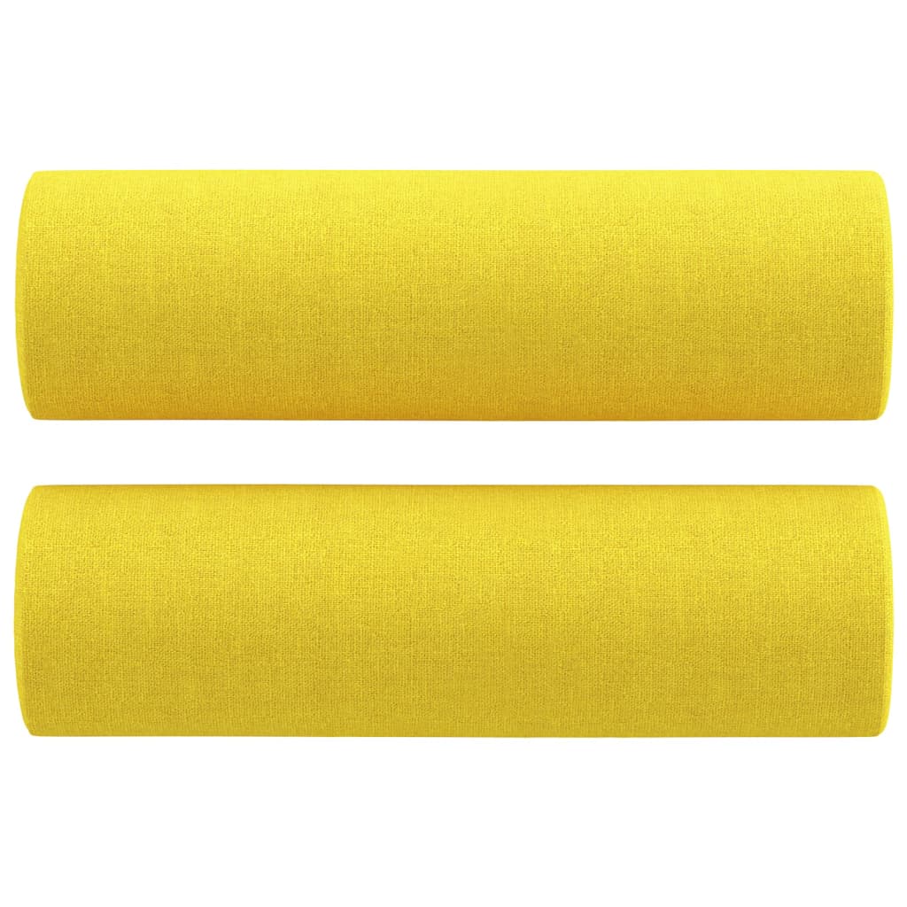 Vidaxl Cuscini decorativi 2 ST 15x50 cm tessuto giallo chiaro